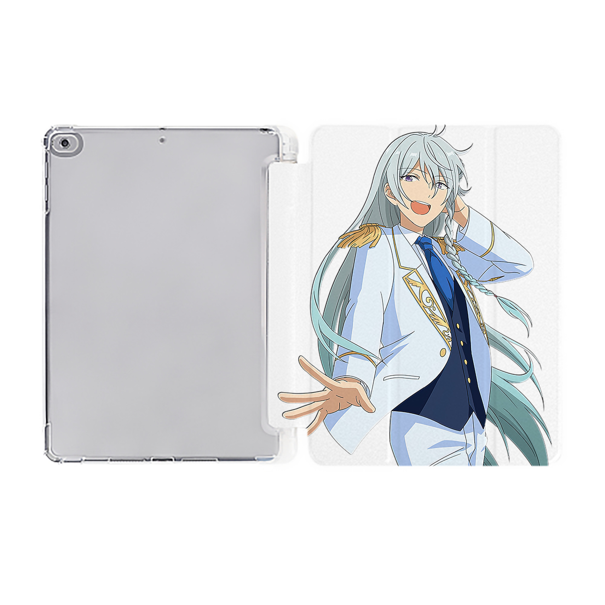 （画像用） あんさんぶるスターズ! Ensemble Stars IPad ケース ペン収納付き 三つ折りスタンド PUレザー×シリコン 対応機種9.5/10.5/10.9インチ
